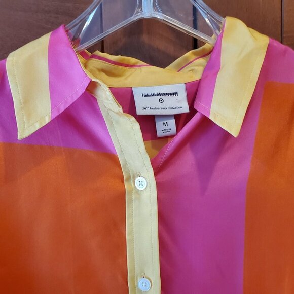 Isaac Mizrahi Target Silk Color block Tunic womens size XS Oversized - Picture 4 of 8